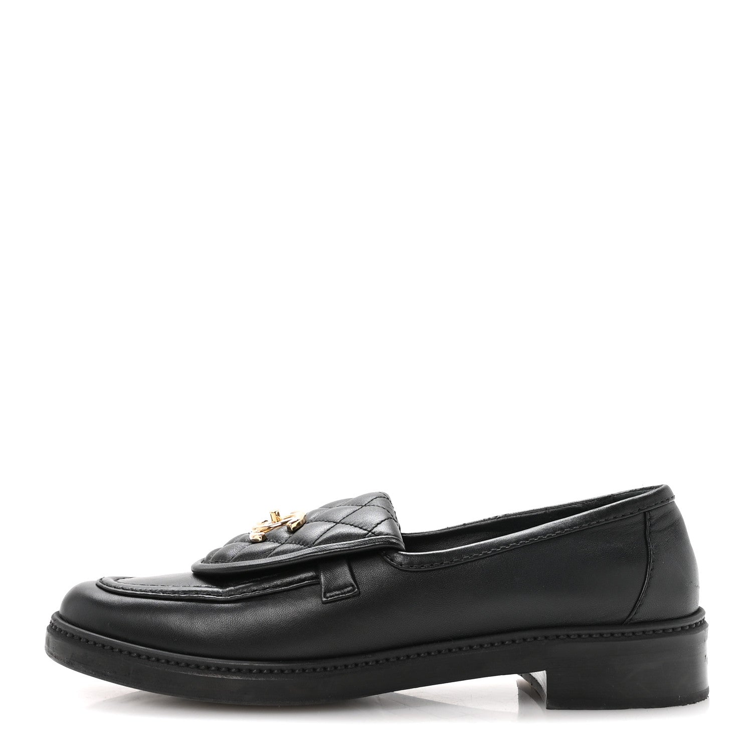 Chanel Lambskin Quilted CC Turnlock Loafers 41 Black 1 of 9