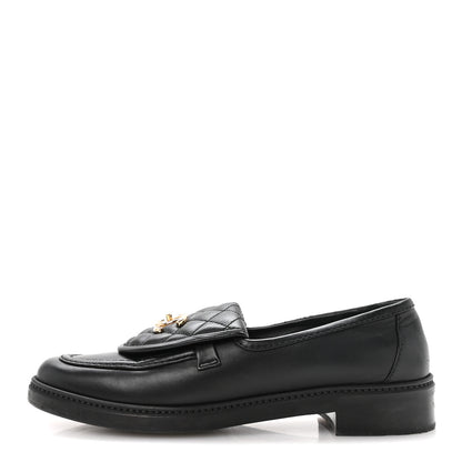Chanel Lambskin Quilted CC Turnlock Loafers 41 Black 1 of 9