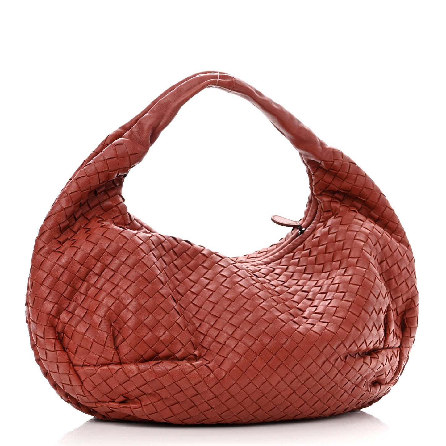 Nappa Intrecciato Medium Belly Veneta Hobo Rust