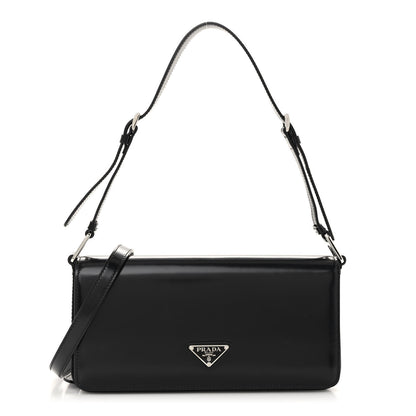 Prada Spazzolato Femme Flap Shoulder Bag Black 1 of 9