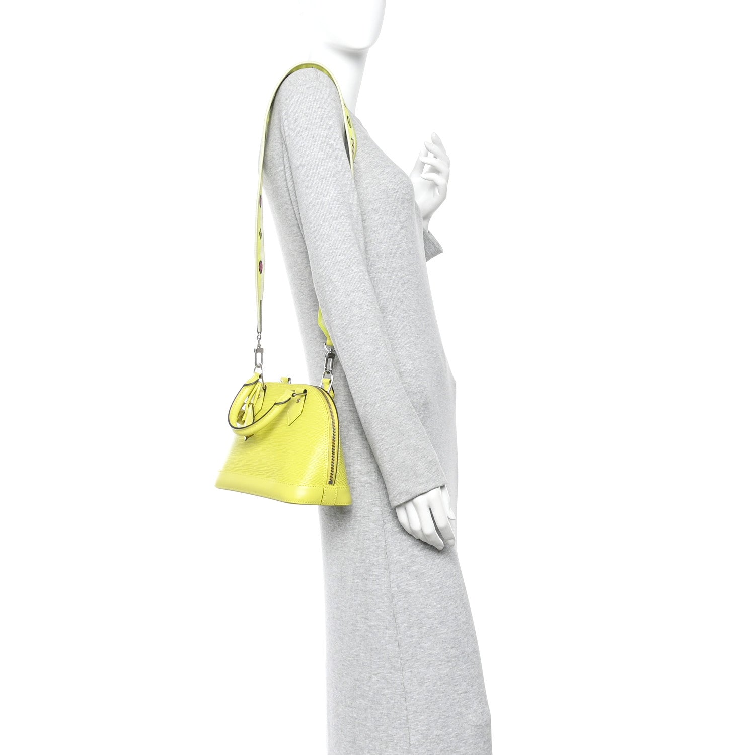 Louis Vuitton Epi Jacquard Alma BB Yellow Citron 2 of 9