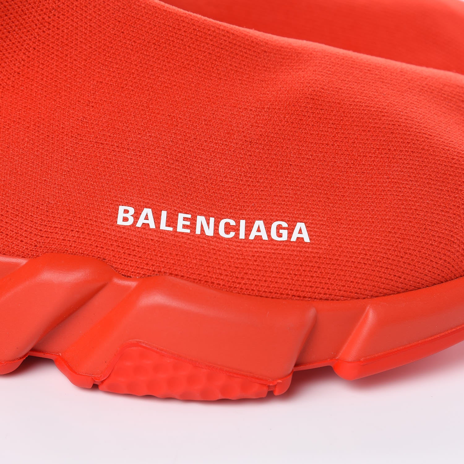 Balenciaga Neoprene Knit Mens Speed Sneakers 41 Red 6 of 10
