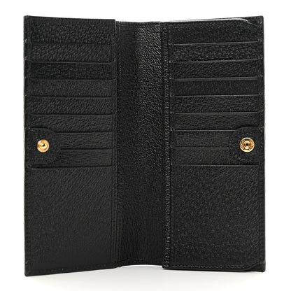 Gucci Textured Dollar Calfskin Horsebit Long Wallet with Insert Black 6 of 8