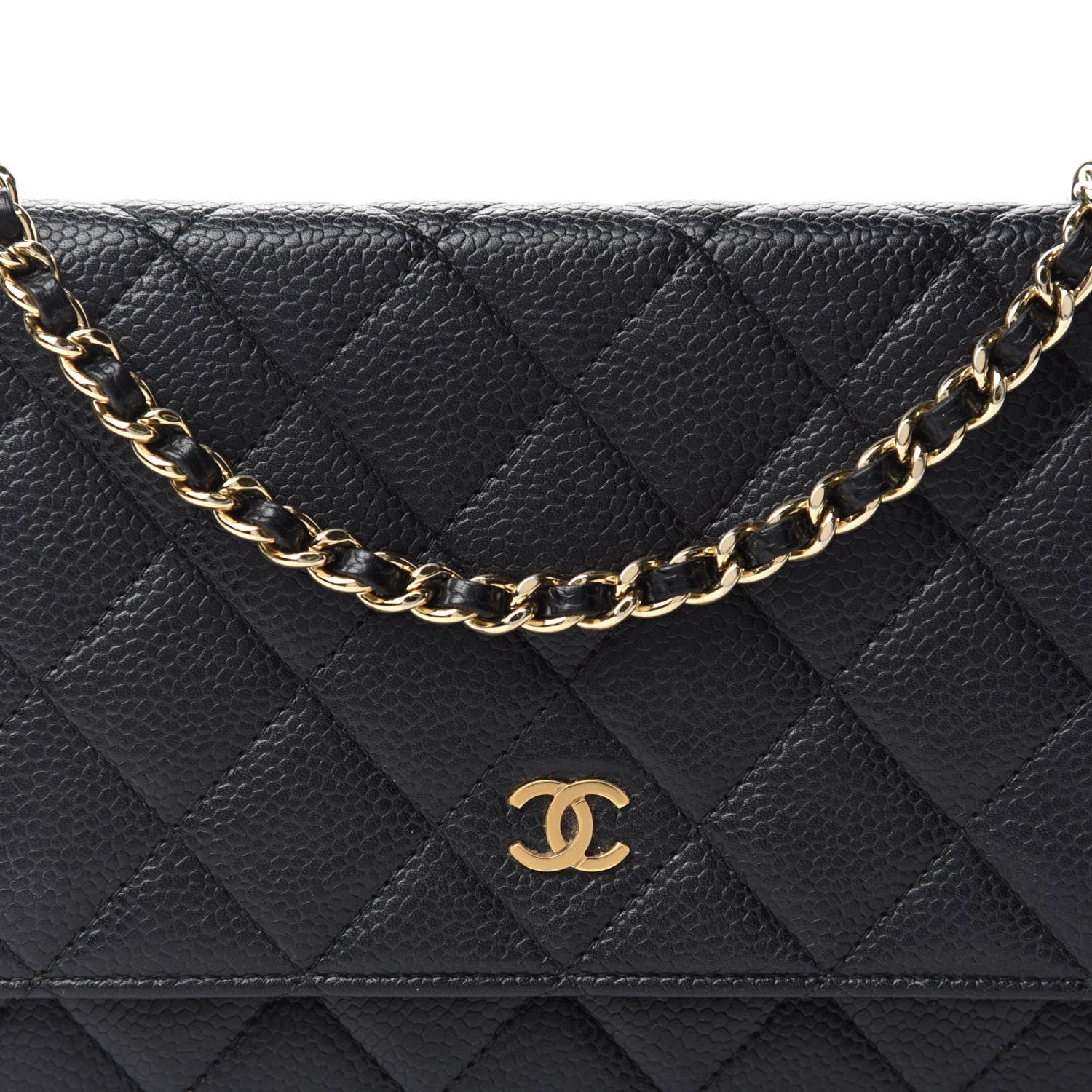 Chanel Caviar Quilted Wallet On Chain WOC Black 14 of 14