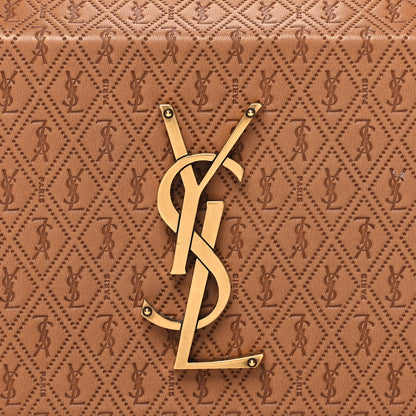 Saint Laurent Calfskin Monogram Take Away Box Dusty Vintage Brown Gold 8 of 11