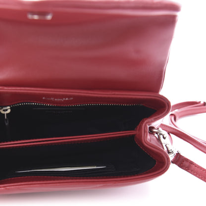 Saint Laurent Calfskin Y Quilted Monogram Toy Loulou Crossbody Bag New Lipstick 5 of 9