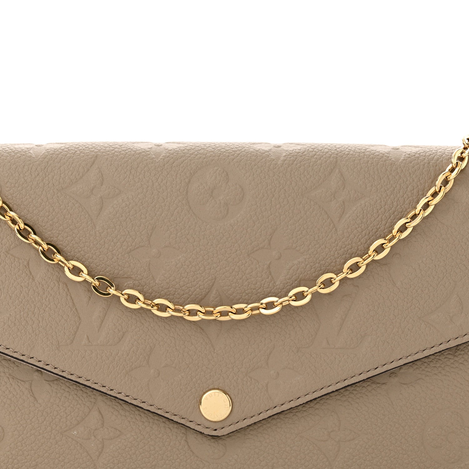 Louis Vuitton Empreinte Pochette Felicie Chain Wallet Tourterelle 8 of 11