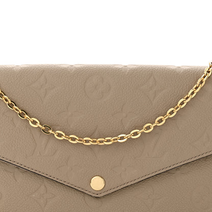 Louis Vuitton Empreinte Pochette Felicie Chain Wallet Tourterelle 8 of 11