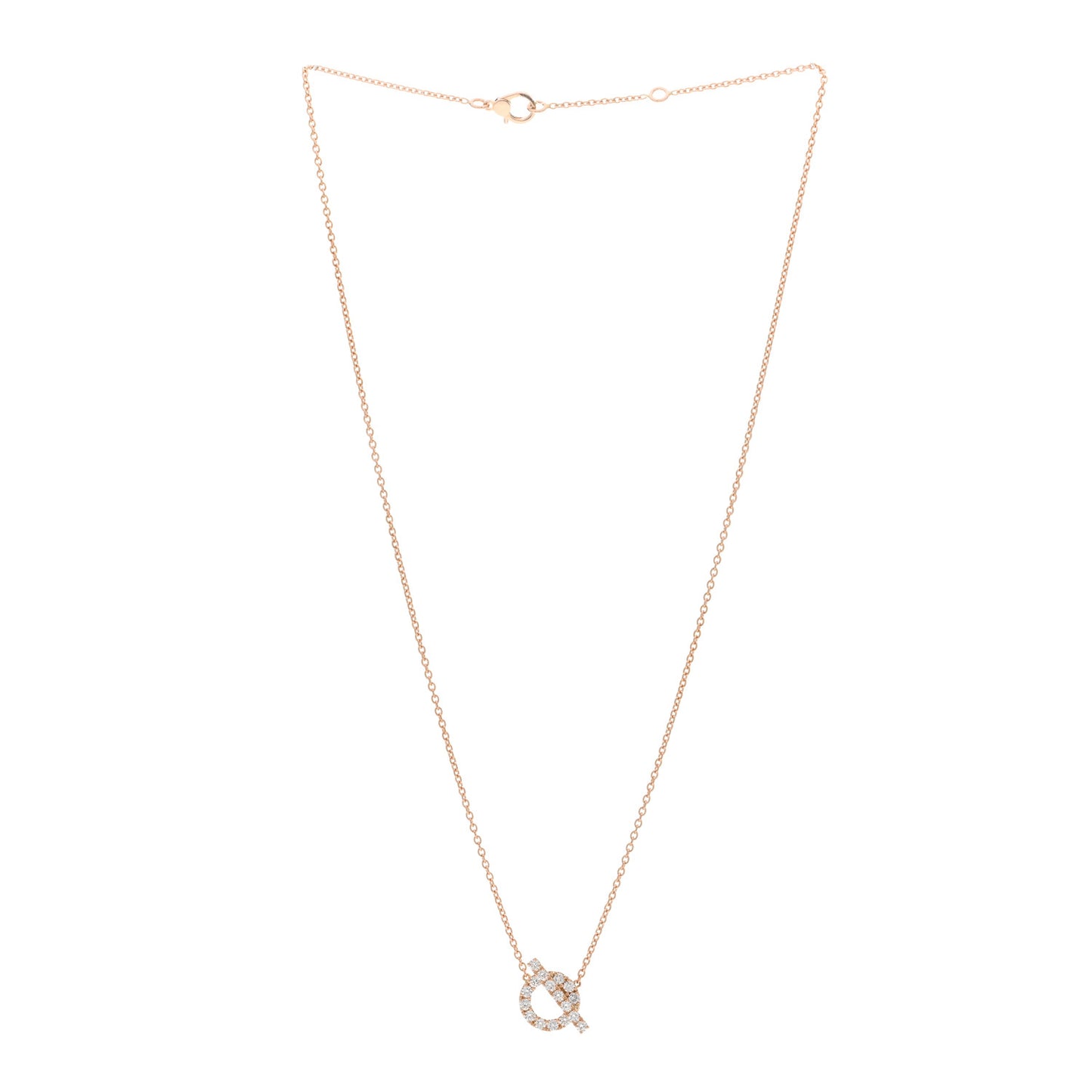 18K Rose Gold Diamond Finesse Pendant Necklace
