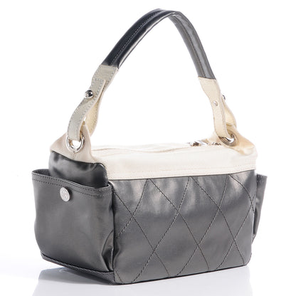 Chanel Coated Canvas Paris Biarritz Hobo Silver 3 of 7