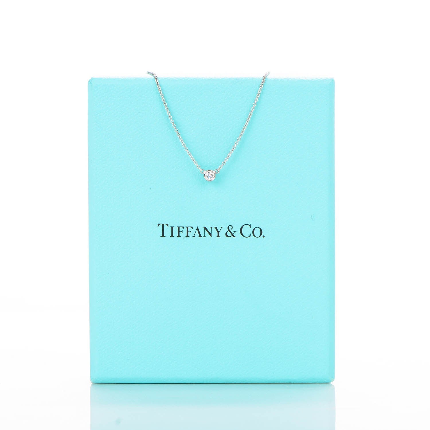 Tiffany Platinum Diamond .12ct Elsa Peretti Diamonds by the Yard Pendant Necklace 6 of 6