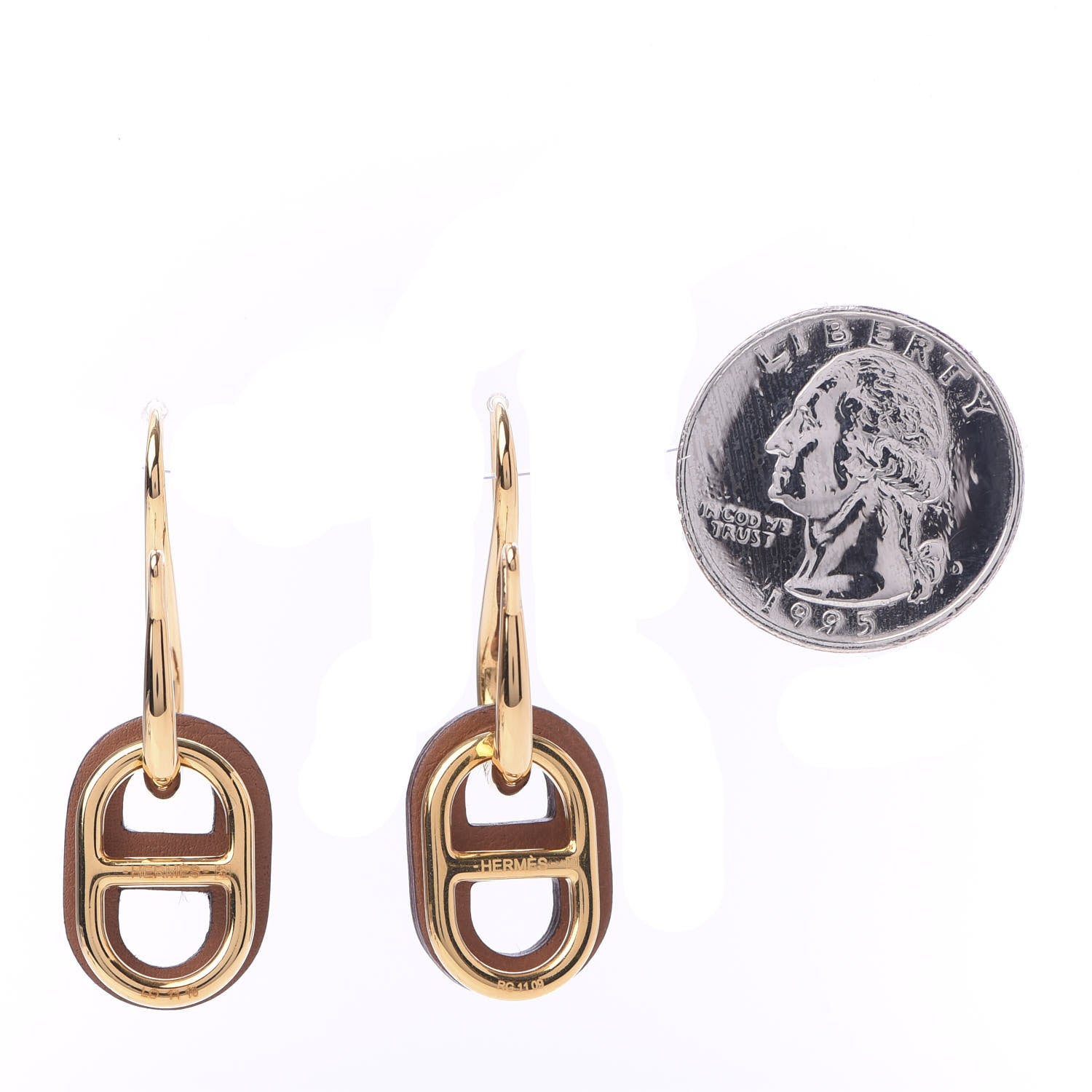 Hermes Swift O'Maillon Earrings Gold 2 of 6