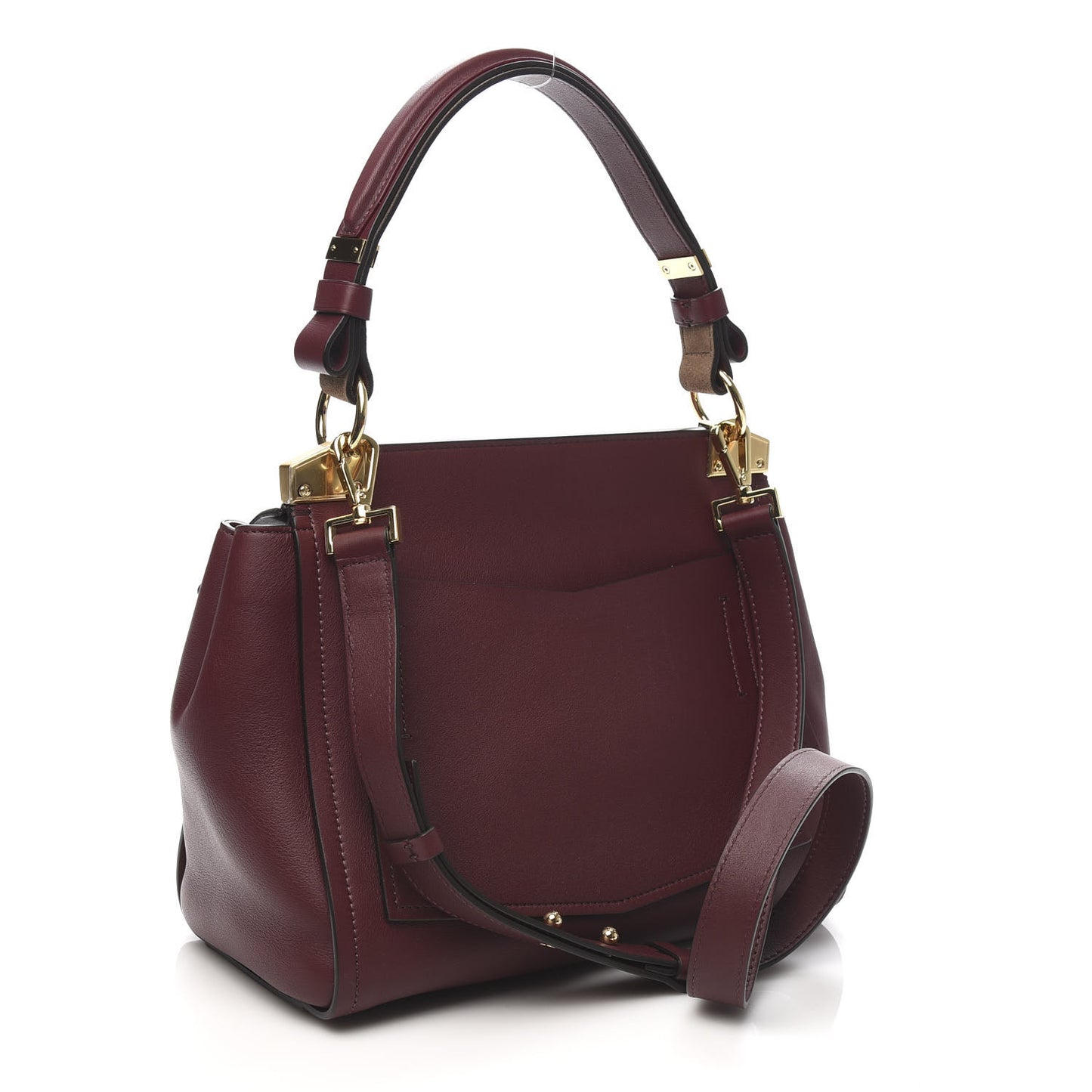 Calfskin Small Mystic Shoulder Bag Aubergine