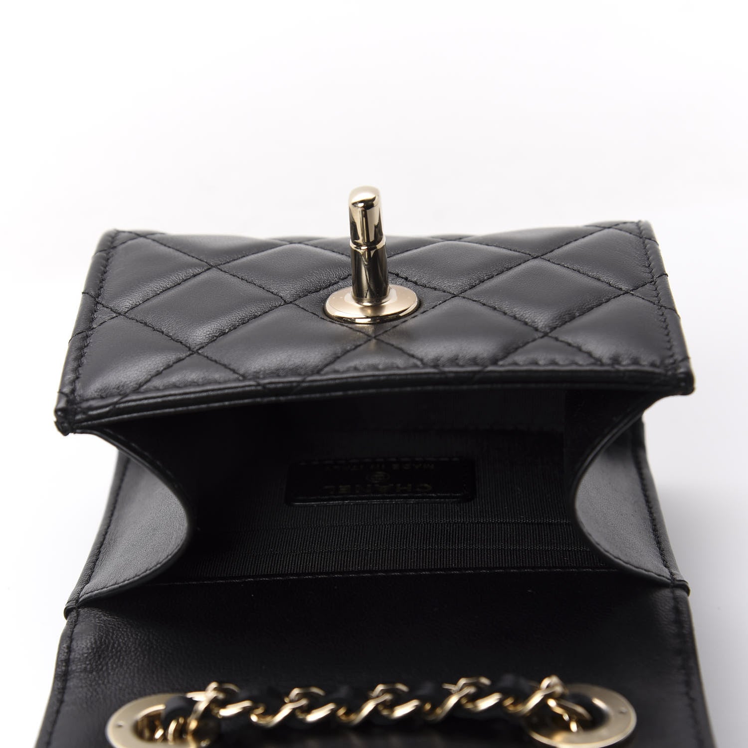 Chanel Lambskin Quilted Mini Trendy CC Chain Wallet Black 4 of 10