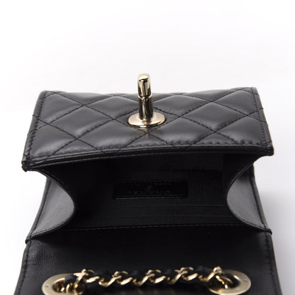 Chanel Lambskin Quilted Mini Trendy CC Chain Wallet Black 4 of 10