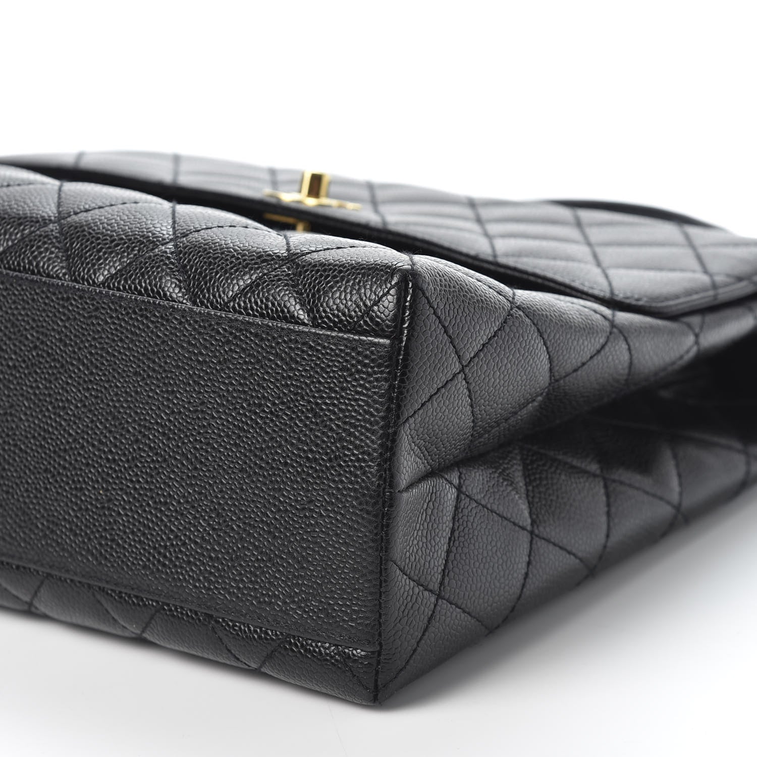 Chanel Caviar Quilted Jumbo Kelly Flap Black 6 of 9
