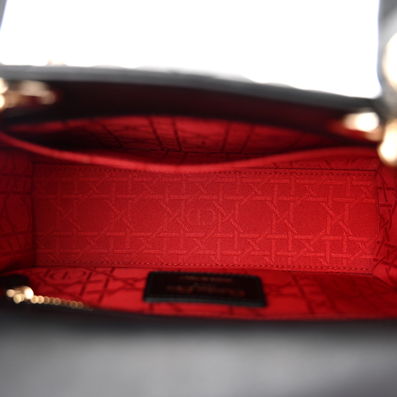 Christian Dior CHRISTIAN DIOR Lambskin Cannage Small My ABCDior Lady Dior Black 5 of 10
