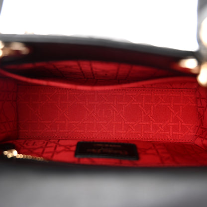 Christian Dior CHRISTIAN DIOR Lambskin Cannage Small My ABCDior Lady Dior Black 5 of 10