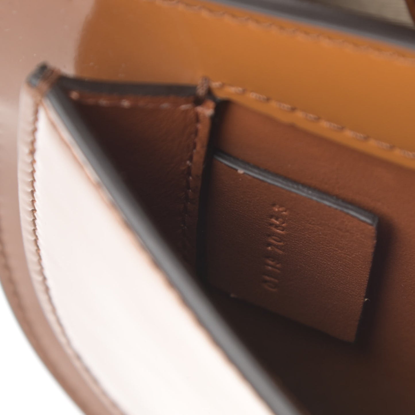 Patent Calfskin Small Tess Bag Caramel