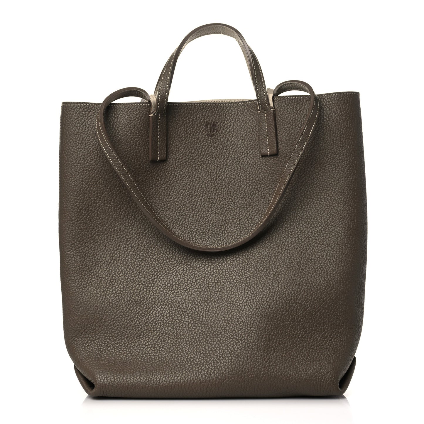 Taurillon Blush Calfskin Quattro Reversible Tote TPM Taupe