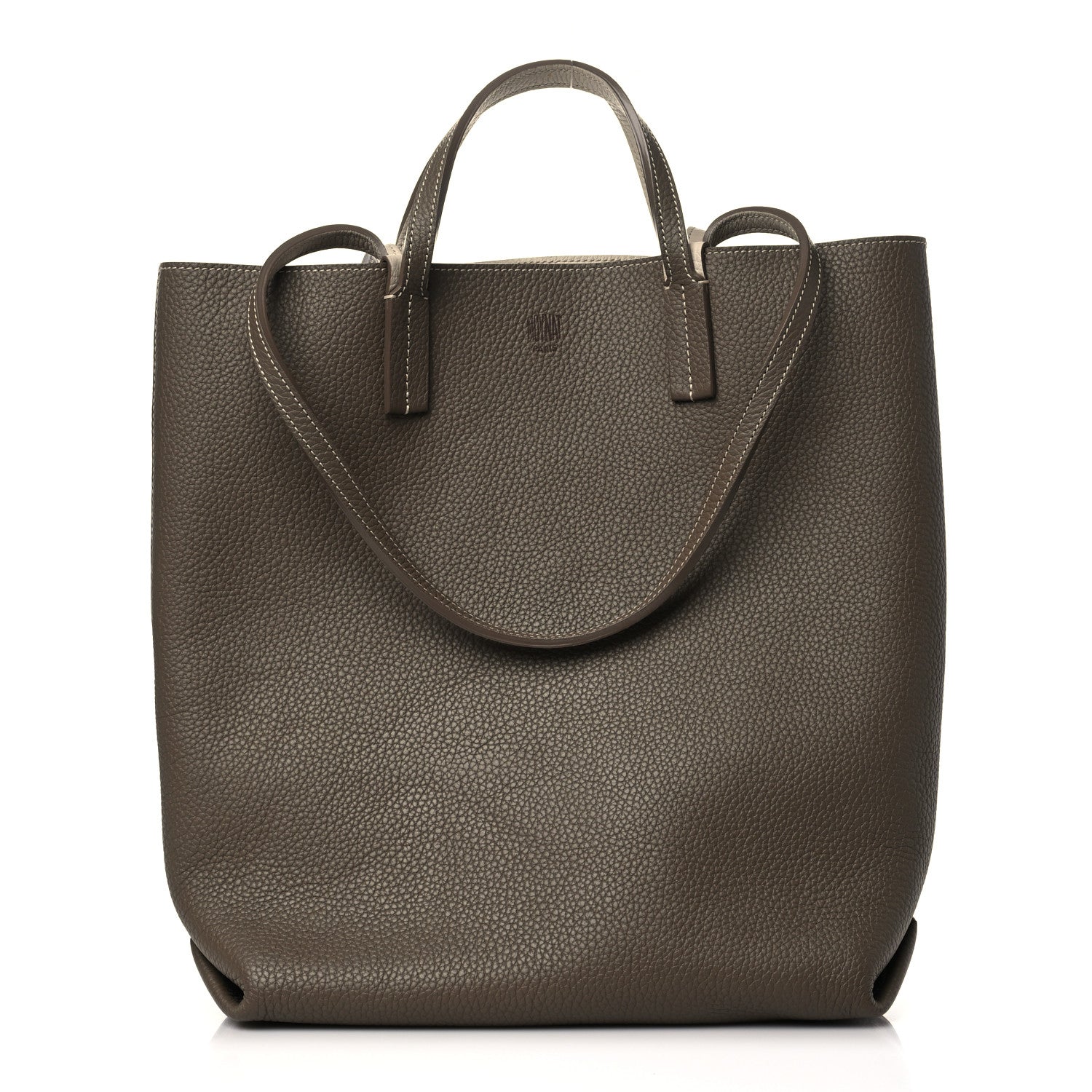 Moynat Taurillon Blush Calfskin Quattro Reversible Tote TPM Taupe 1 of 13
