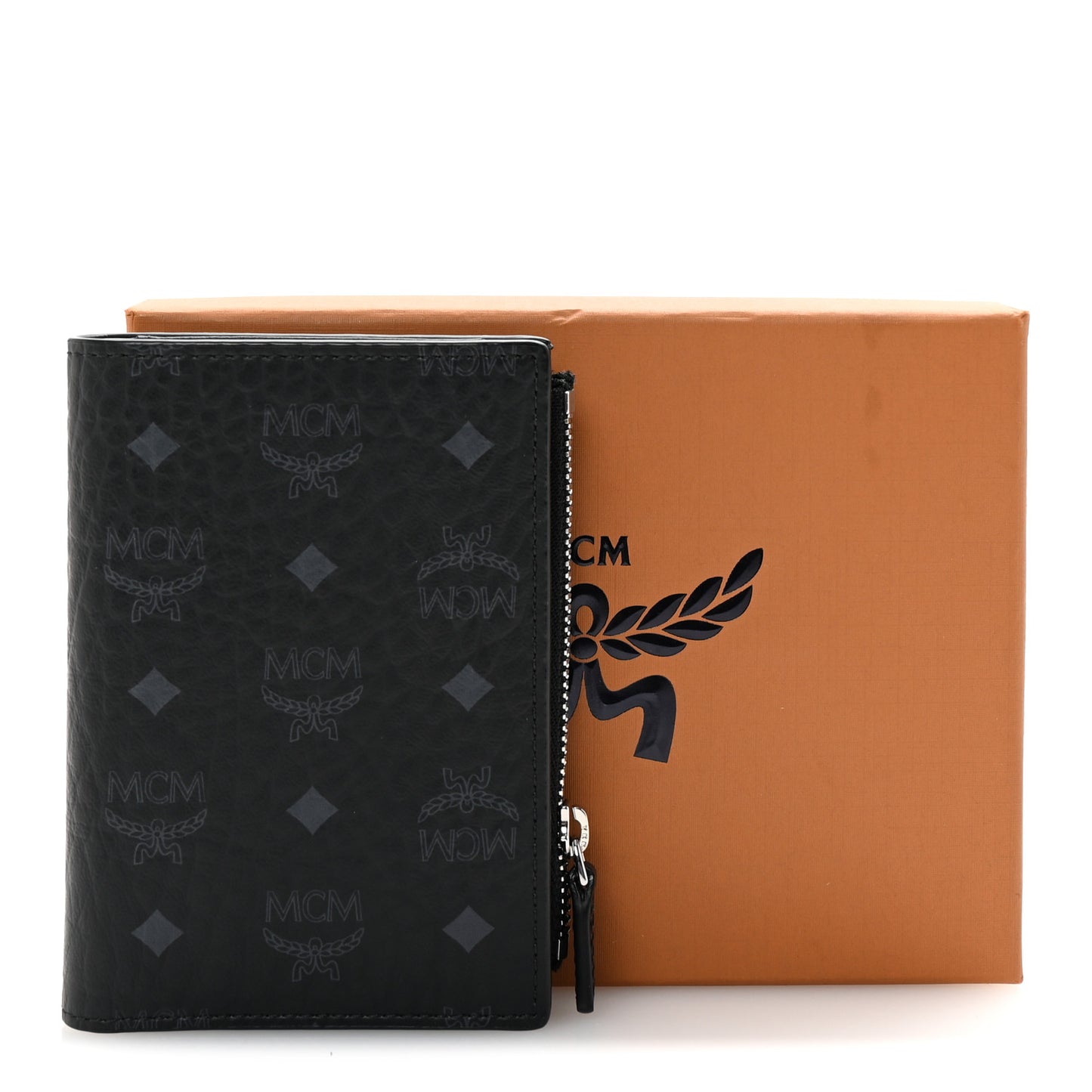 Visetos Mini Bifold Zip Card Wallet Black