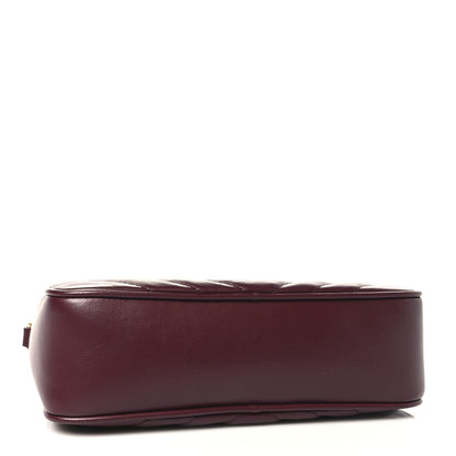 Saint Laurent Calfskin Matelasse Monogram Lou Camera Bag Dark Legion Red 4 of 9