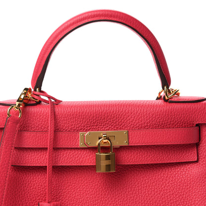 Hermes Taurillon Clemence Kelly Retourne 28 Rose Extreme 10 of 11