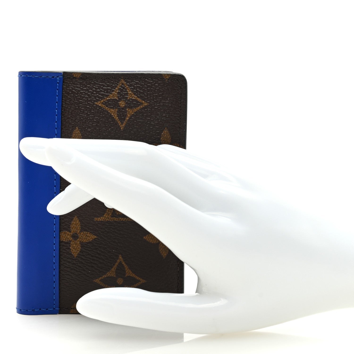 Louis Vuitton Monogram Macassar Pocket Organizer NM Blue 2 of 7