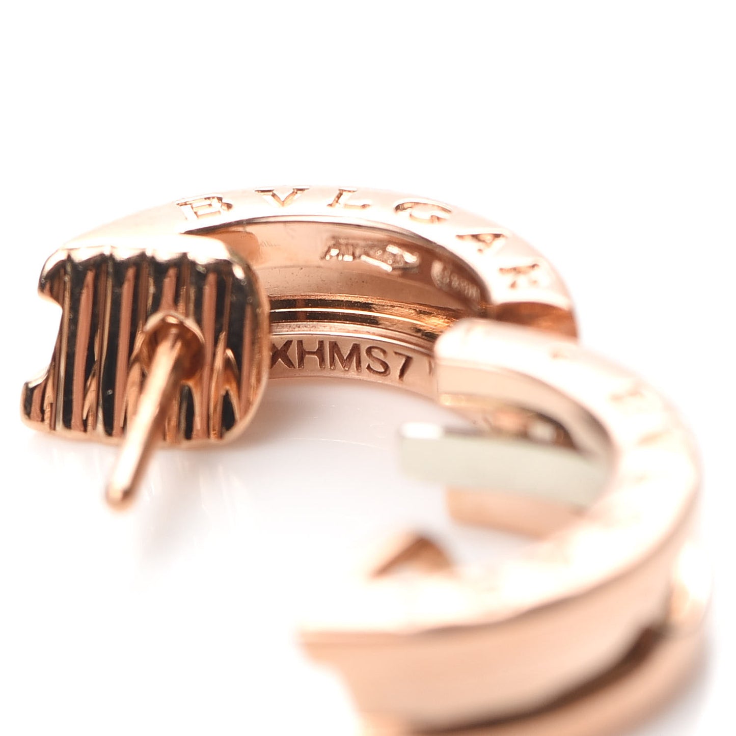 18K Rose Gold Small B.Zero1 Hoop Earrings