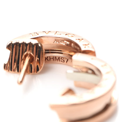 Bulgari 18K Rose Gold Small B.Zero1 Hoop Earrings 5 of 5