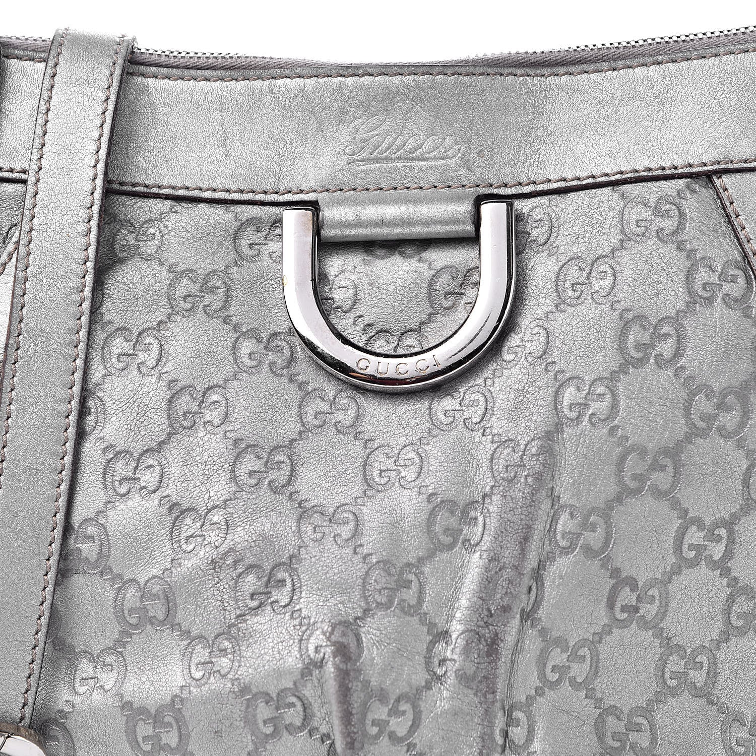 Gucci Guccissima Small D Ring Messenger Silver 19 of 19