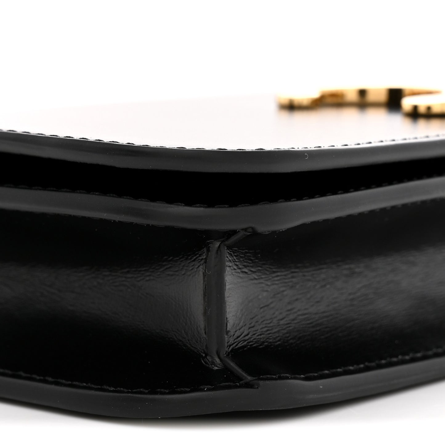 Shiny Calfskin Triomphe Multipochette Black