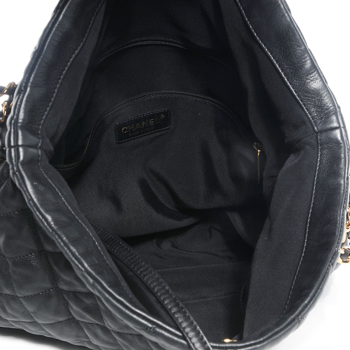 Calfskin Large Chain Me Hobo Black