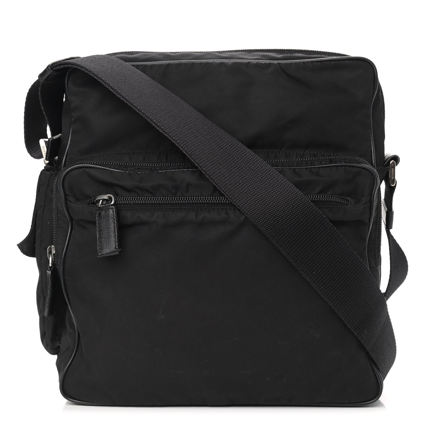 Prada Nylon Messenger Bag Black 1 of 10