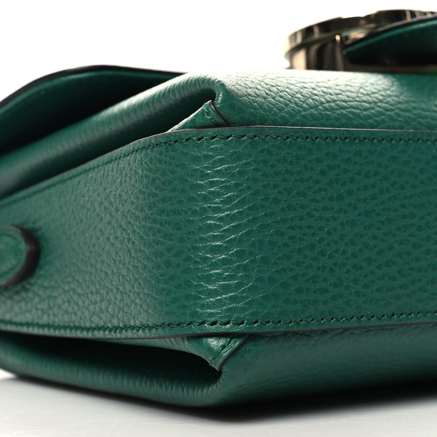 Gucci Dollar Calfskin Interlocking G Crossbody Bag Emerald 10 of 11