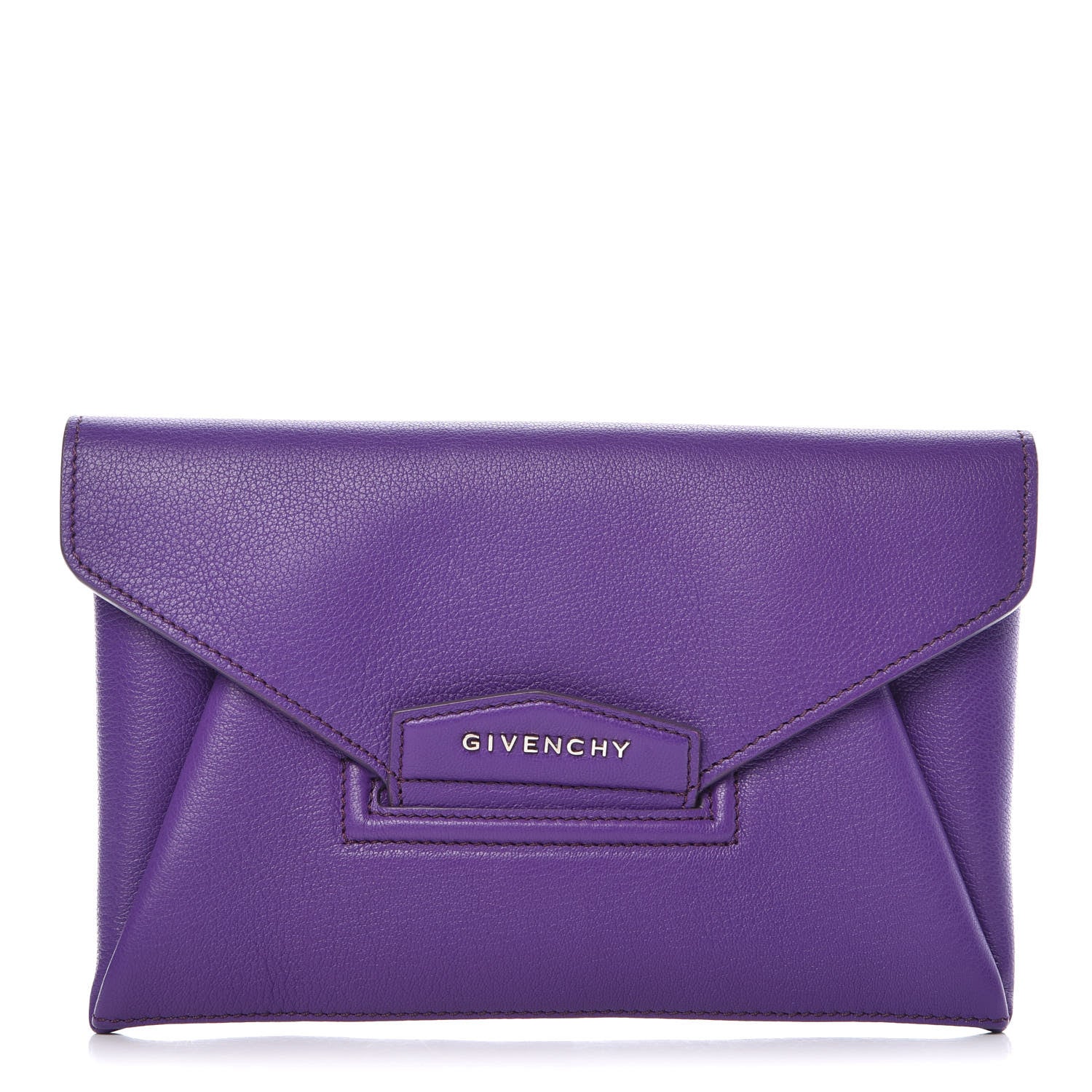 Givenchy Sugar Goatskin Small Antigona Envelope Clutch Purple 1 of 11