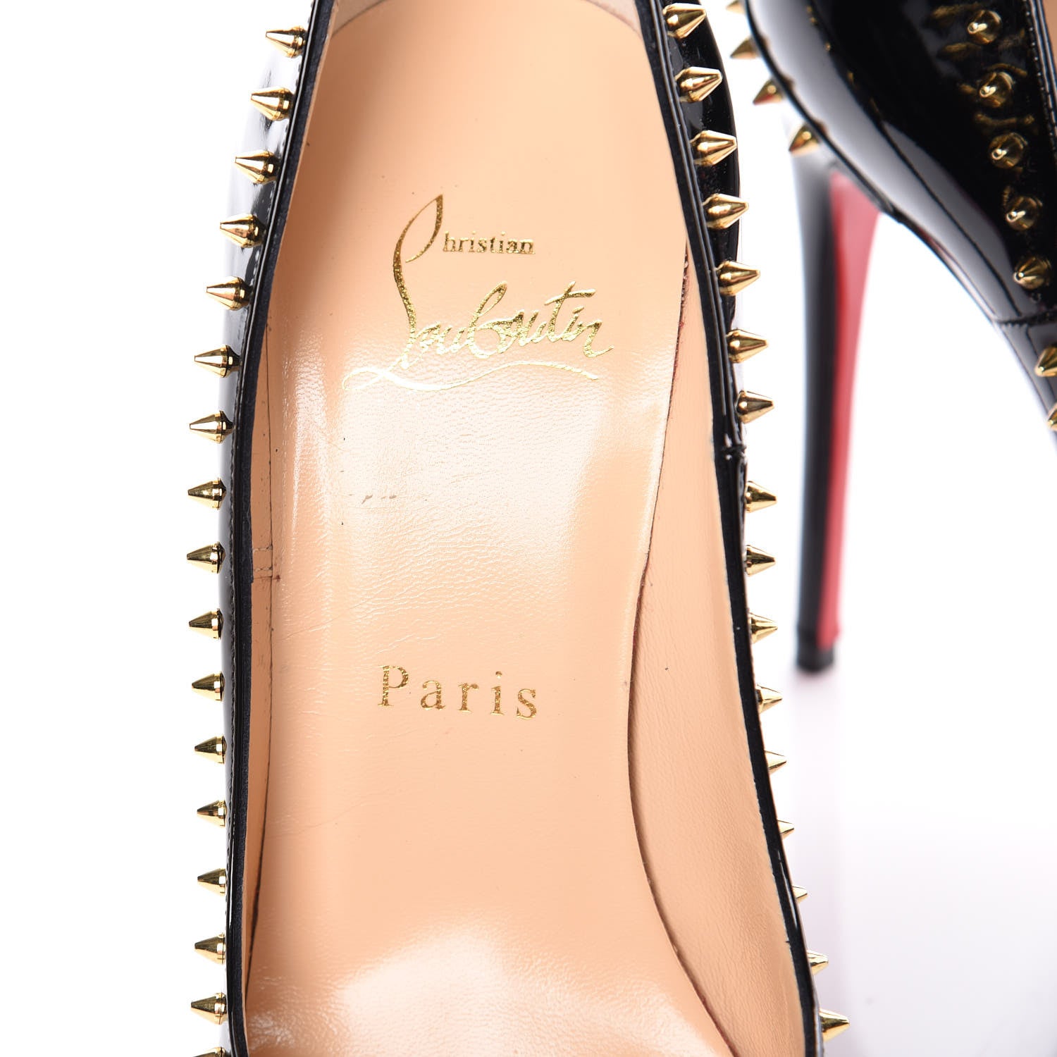 Christian Louboutin Patent Anjalina 120 Pumps 35 Black 11 of 13