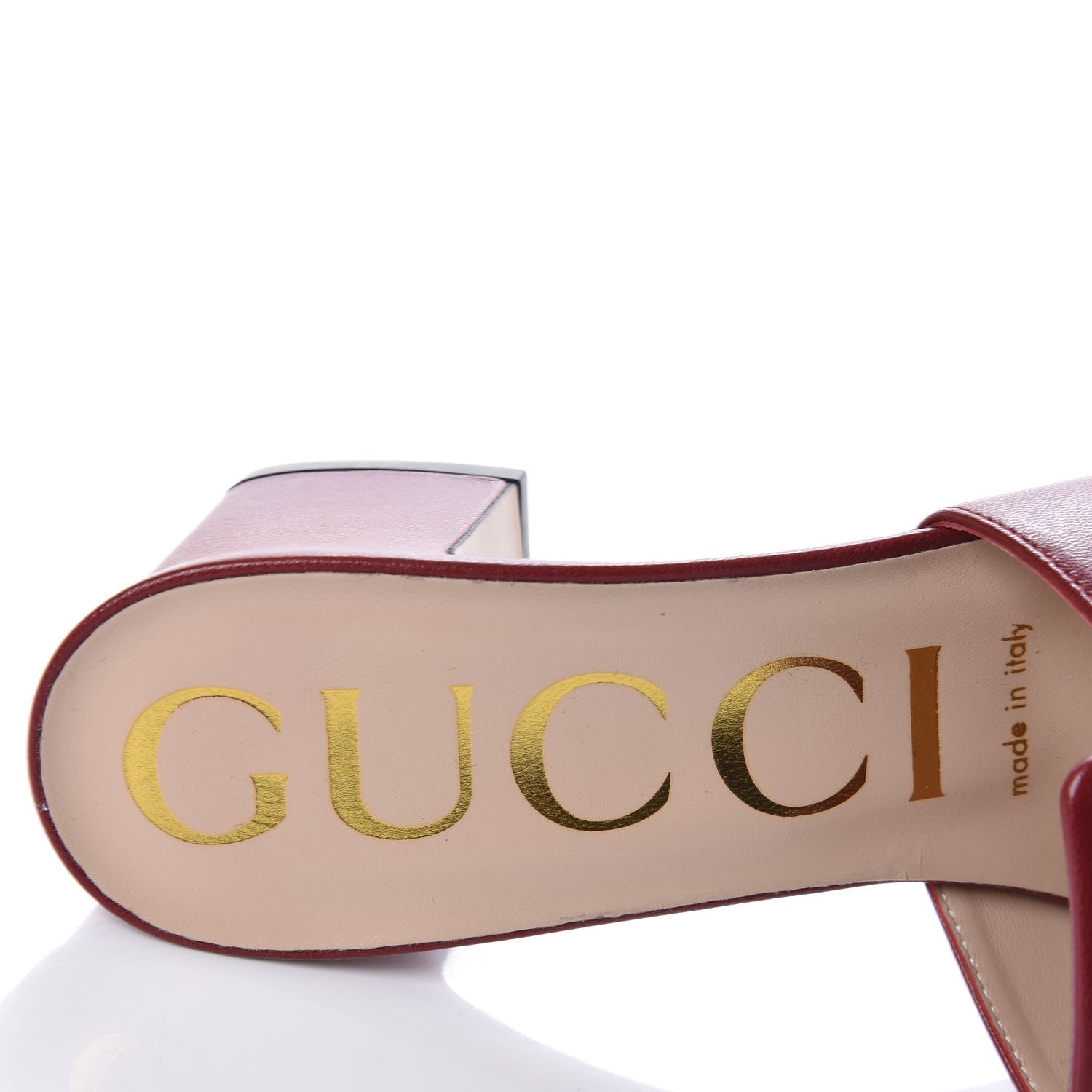 Gucci Malaga Kid Crystal Square G Madelyn Mules 37 Romantic Cerise 7 of 10