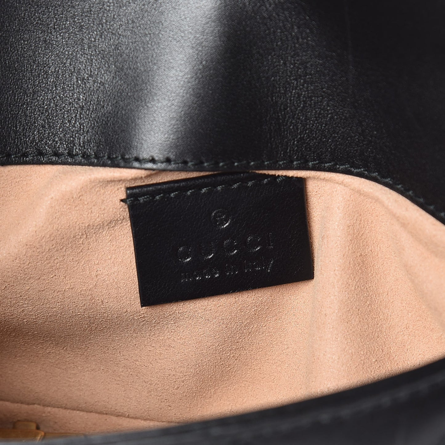 Calfskin Matelasse Super Mini GG Marmont Shoulder Bag Black