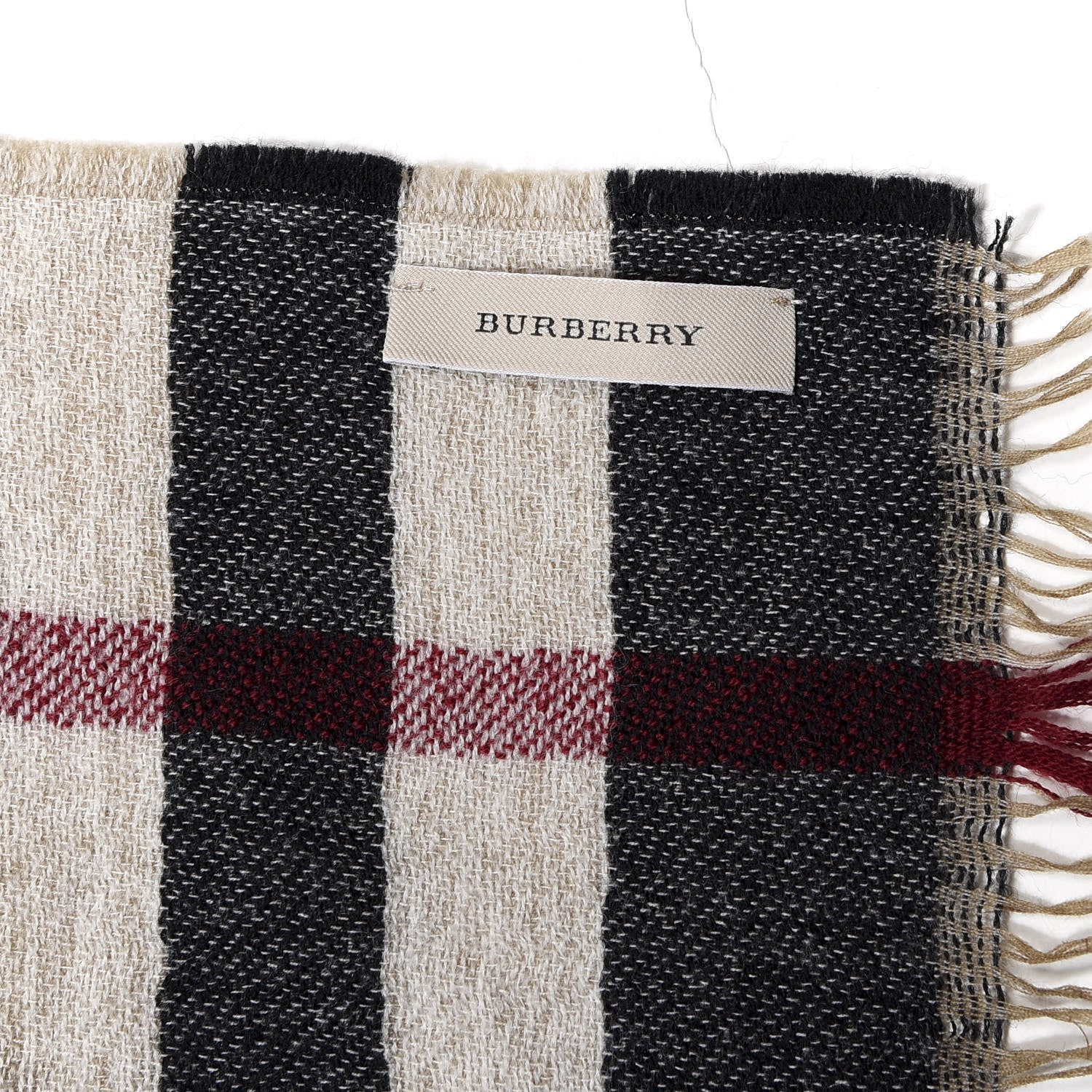 Burberry Wool Giant Check Scarf Black 3 of 4