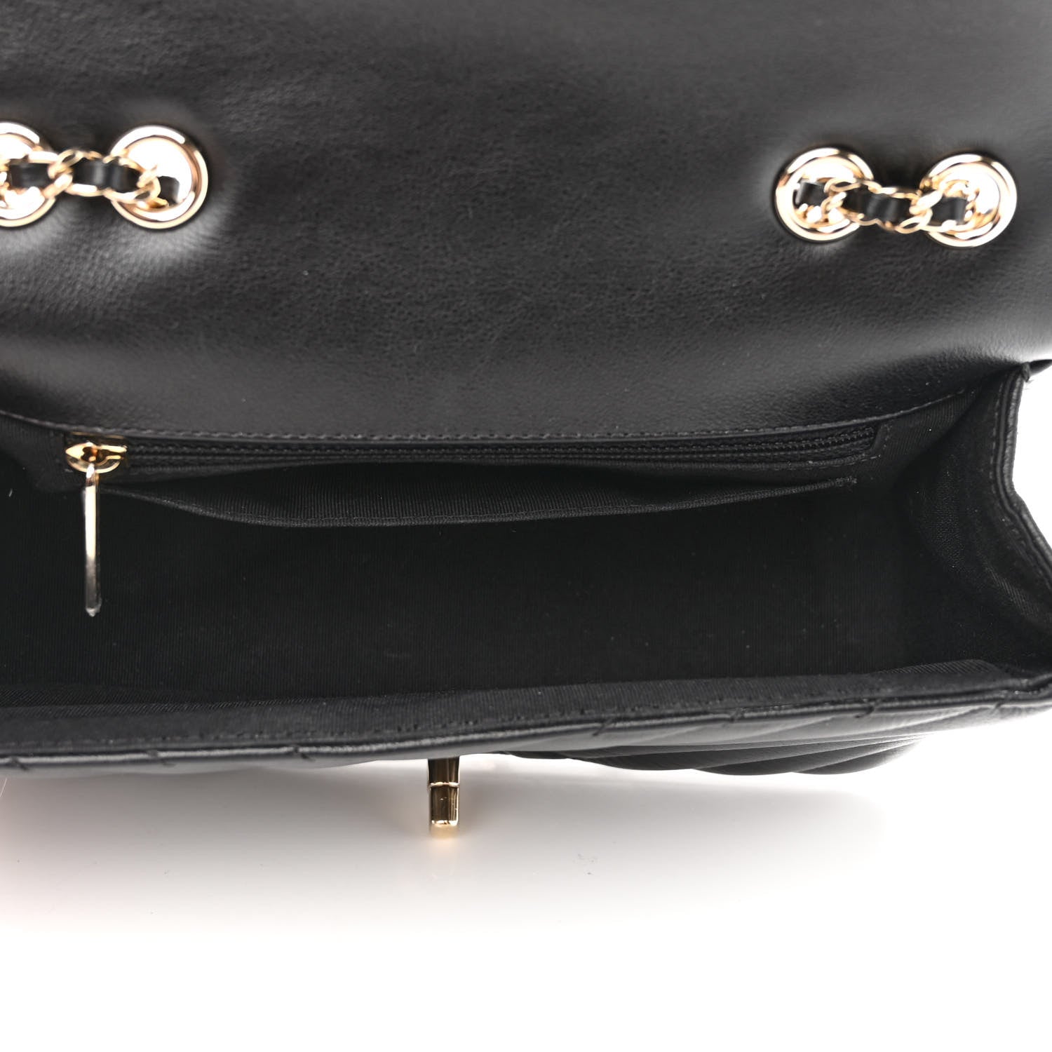 Chanel Calfskin Chevron Quilted Mini Statement Flap Black 5 of 12