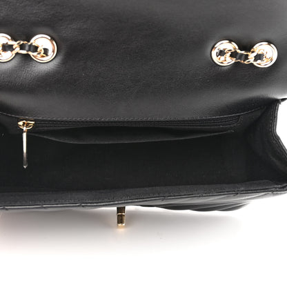 Chanel Calfskin Chevron Quilted Mini Statement Flap Black 5 of 12