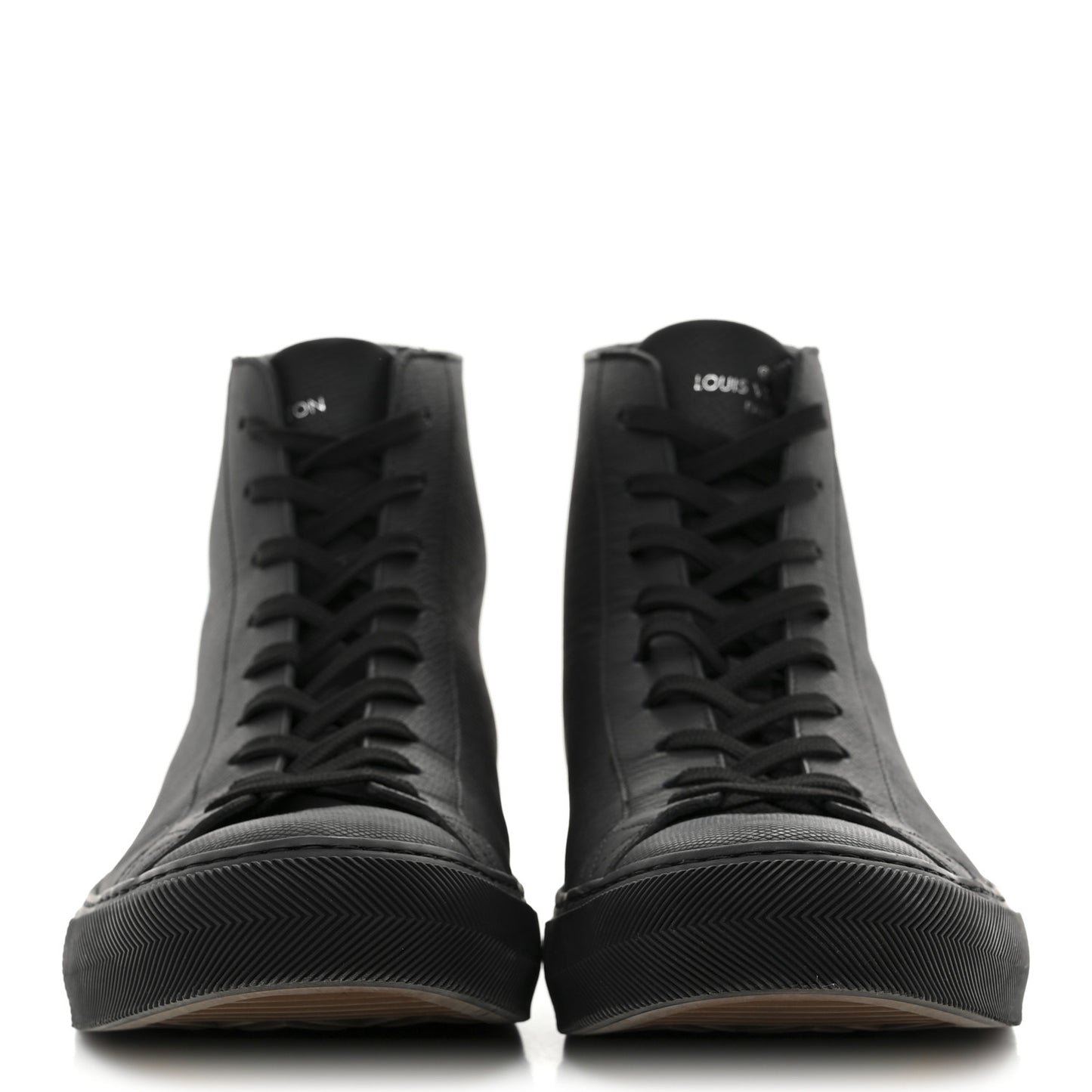 Calfskin Mens LV Tattoo Sneaker Boots 8.5 Black