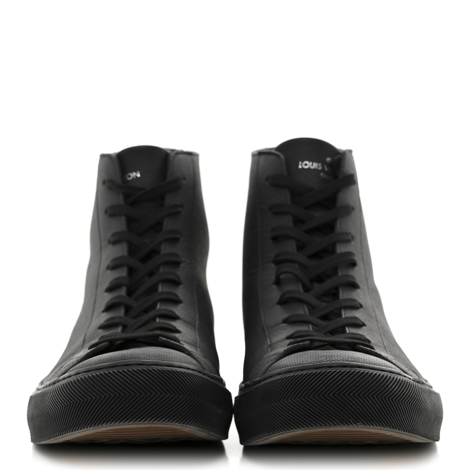 Louis Vuitton Calfskin Mens LV Tattoo Sneaker Boots 8.5 Black 3 of 11