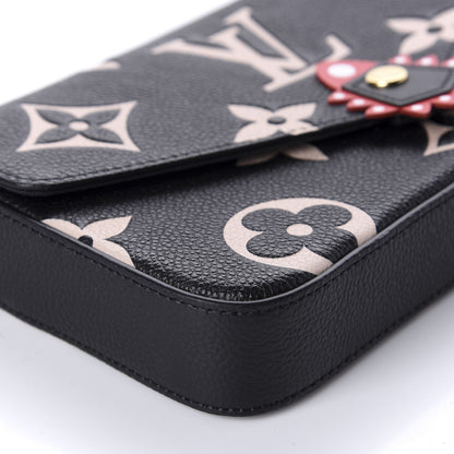 Louis Vuitton Empreinte Monogram Giant Crafty Pochette Felicie Black Creme 6 of 10