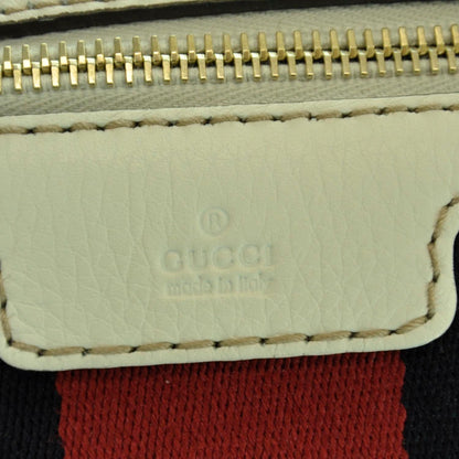 Gucci Leather Vintage Web Boston White 9 of 12