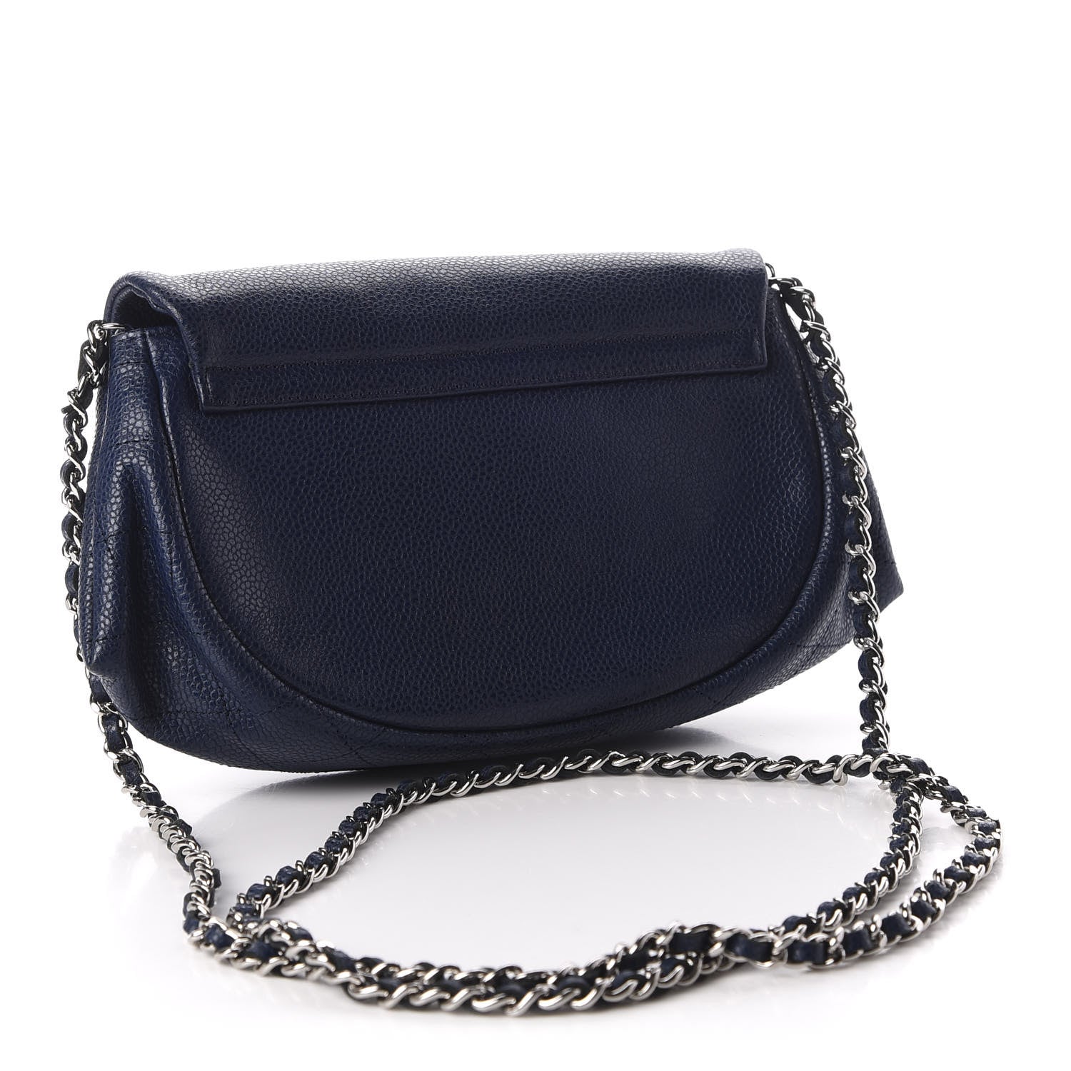 Chanel Caviar Half Moon Wallet On Chain WOC Navy 3 of 12