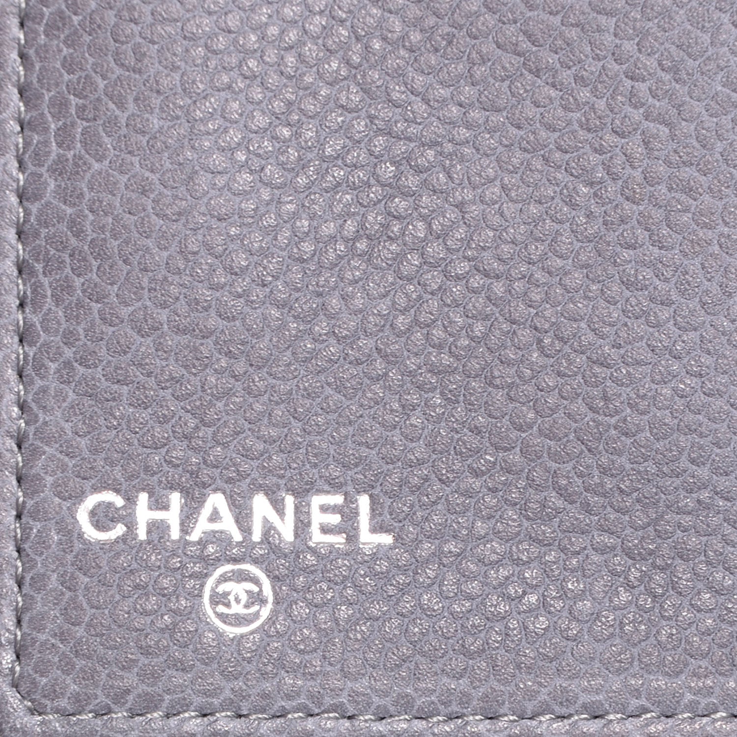 Chanel Caviar CC French Wallet Grey 7 of 9