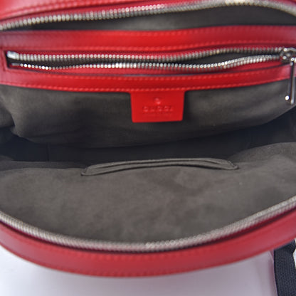Gucci Guccissima Signature Small Day Backpack Hibiscus Red 5 of 15